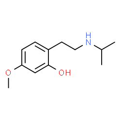 ChemSpider 2D Image | 2-[2-(Isopropylamino)ethyl]-5-methoxyphenol | C12H19NO2