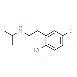 ChemSpider 2D Image | 4-Chloro-2-[2-(isopropylamino)ethyl]phenol | C11H16ClNO