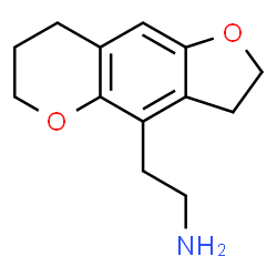 ChemSpider 2D Image | 2-(3,6,7,8-Tetrahydro-2H-furo[2,3-g]chromen-4-yl)ethanamine | C13H17NO2