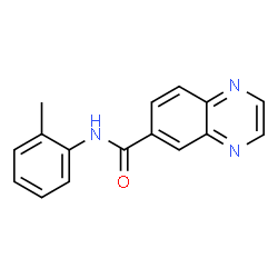 ChemSpider 2D Image | N-(2-Methylphenyl)-6-quinoxalinecarboxamide | C16H13N3O