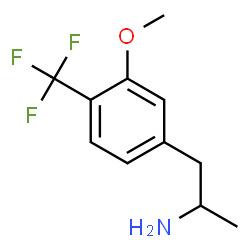 ChemSpider 2D Image | 1-[3-Methoxy-4-(trifluoromethyl)phenyl]-2-propanamine | C11H14F3NO