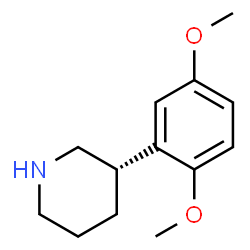 ChemSpider 2D Image | (3S)-3-(2,5-Dimethoxyphenyl)piperidine | C13H19NO2