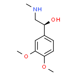 ChemSpider 2D Image | (1S)-1-(3,4-Dimethoxyphenyl)-2-(methylamino)ethanol | C11H17NO3