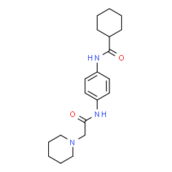 ChemSpider 2D Image | N-{4-[(1-Piperidinylacetyl)amino]phenyl}cyclohexanecarboxamide | C20H29N3O2
