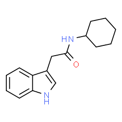 ChemSpider 2D Image | N-Cyclohexyl-2-(1H-indol-3-yl)acetamide | C16H20N2O