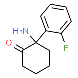 ChemSpider 2D Image | 2-Amino-2-(2-fluorophenyl)cyclohexanone | C12H14FNO
