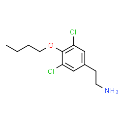 ChemSpider 2D Image | 2-(4-Butoxy-3,5-dichlorophenyl)ethanamine | C12H17Cl2NO