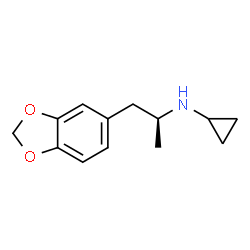 ChemSpider 2D Image | N-[(2S)-1-(1,3-Benzodioxol-5-yl)-2-propanyl]cyclopropanamine | C13H17NO2