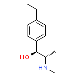 ChemSpider 2D Image | (1S,2S)-1-(4-Ethylphenyl)-2-(methylamino)-1-propanol | C12H19NO