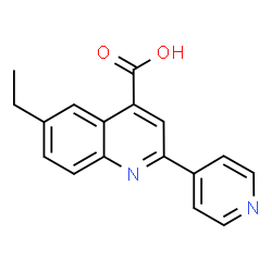 ChemSpider 2D Image | 6-Ethyl-2-(4-pyridinyl)-4-quinolinecarboxylic acid | C17H14N2O2
