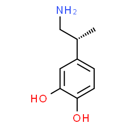 ChemSpider 2D Image | 4-[(2R)-1-Amino-2-propanyl]-1,2-benzenediol | C9H13NO2