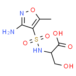 ChemSpider 2D Image | N-[(3-Amino-5-methyl-1,2-oxazol-4-yl)sulfonyl]serine | C7H11N3O6S