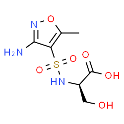 ChemSpider 2D Image | N-[(3-Amino-5-methyl-1,2-oxazol-4-yl)sulfonyl]-D-serine | C7H11N3O6S