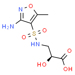 ChemSpider 2D Image | (2S)-3-{[(3-Amino-5-methyl-1,2-oxazol-4-yl)sulfonyl]amino}-2-hydroxypropanoic acid | C7H11N3O6S