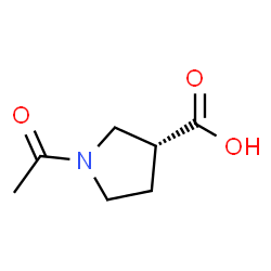 ChemSpider 2D Image | (3R)-1-Acetyl-3-pyrrolidinecarboxylic acid | C7H11NO3