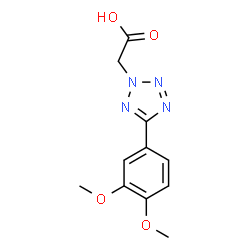 ChemSpider 2D Image | [5-(3,4-Dimethoxyphenyl)-2H-tetrazol-2-yl]acetic acid | C11H12N4O4