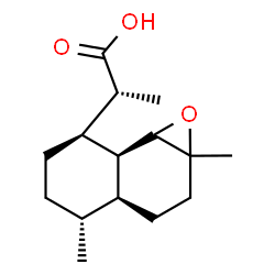 ChemSpider 2D Image | (2R)-2-[(3aS,4R,7R,7aS)-1a,4-Dimethyldecahydronaphtho[1,2-b]oxiren-7-yl]propanoic acid | C15H24O3