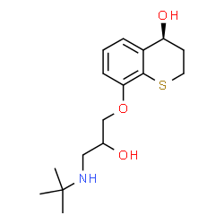 ChemSpider 2D Image | (4S)-8-{2-Hydroxy-3-[(2-methyl-2-propanyl)amino]propoxy}-4-thiochromanol | C16H25NO3S
