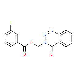 ChemSpider 2D Image | (4-Oxo-1,2,3-benzotriazin-3(4H)-yl)methyl 3-fluorobenzoate | C15H10FN3O3