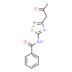 ChemSpider 2D Image | N-[3-(2-Oxopropyl)-1,2,4-thiadiazol-5-yl]benzamide | C12H11N3O2S