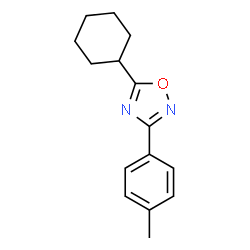 ChemSpider 2D Image | 5-Cyclohexyl-3-p-tolyl-[1,2,4]oxadiazole | C15H18N2O