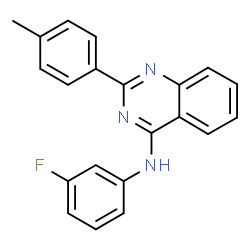 ChemSpider 2D Image | N-(3-Fluorophenyl)-2-(4-methylphenyl)-4-quinazolinamine | C21H16FN3