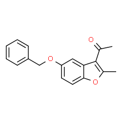ChemSpider 2D Image | 1-(5-BENZYLOXY-2-METHYL-BENZOFURAN-3-YL)-ETHANONE | C18H16O3