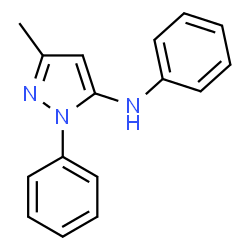 ChemSpider 2D Image | 3-Methyl-N,1-diphenyl-1H-pyrazol-5-amine | C16H15N3