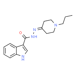 ChemSpider 2D Image | N'-(1-Propyl-4-piperidinylidene)-1H-indole-3-carbohydrazide | C17H22N4O