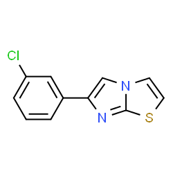 ChemSpider 2D Image | 6-(3-Chlorophenyl)imidazo[2,1-b][1,3]thiazole | C11H7ClN2S