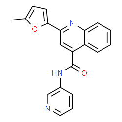 ChemSpider 2D Image | 2-(5-Methyl-2-furyl)-N-(3-pyridinyl)-4-quinolinecarboxamide | C20H15N3O2