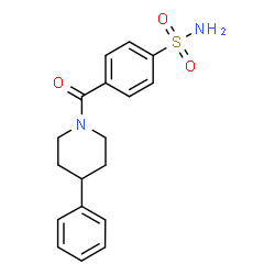 ChemSpider 2D Image | 4-[(4-Phenyl-1-piperidinyl)carbonyl]benzenesulfonamide | C18H20N2O3S
