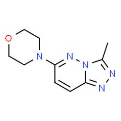 ChemSpider 2D Image | 3-Methyl-6-(4-morpholinyl)[1,2,4]triazolo[4,3-b]pyridazine | C10H13N5O