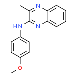 ChemSpider 2D Image | N-(4-Methoxyphenyl)-3-methyl-2-quinoxalinamine | C16H15N3O