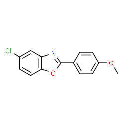 ChemSpider 2D Image | 5-Chloro-2-(4-methoxy-phenyl)-benzooxazole | C14H10ClNO2