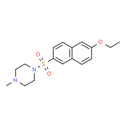 ChemSpider 2D Image | 1-[(6-Ethoxy-2-naphthyl)sulfonyl]-4-methylpiperazine | C17H22N2O3S