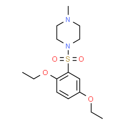 ChemSpider 2D Image | 1-[(2,5-Diethoxyphenyl)sulfonyl]-4-methylpiperazine | C15H24N2O4S