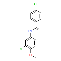 ChemSpider 2D Image | 4-Chloro-N-(3-chloro-4-methoxyphenyl)benzamide | C14H11Cl2NO2