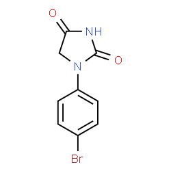 ChemSpider 2D Image | 1-(4-Bromophenyl)-2,4-imidazolidinedione | C9H7BrN2O2