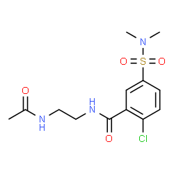 ChemSpider 2D Image | N-(2-Acetamidoethyl)-2-chloro-5-(dimethylsulfamoyl)benzamide | C13H18ClN3O4S