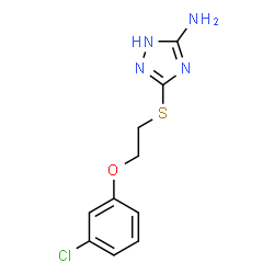 ChemSpider 2D Image | 3-{[2-(3-Chlorophenoxy)ethyl]sulfanyl}-1H-1,2,4-triazol-5-amine | C10H11ClN4OS