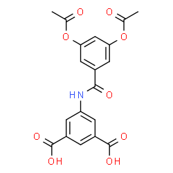 ChemSpider 2D Image | 5-[(3,5-Diacetoxybenzoyl)amino]isophthalic acid | C19H15NO9