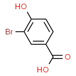 ChemSpider 2D Image | 3-Bromo-4-hydroxybenzoic acid | C7H5BrO3
