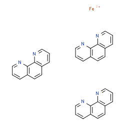 ChemSpider 2D Image | 1,10-Phenanthroline, iron(2+) salt (3:1) | C36H24FeN6