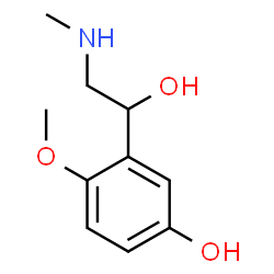 ChemSpider 2D Image | 3-[1-Hydroxy-2-(methylamino)ethyl]-4-methoxyphenol | C10H15NO3