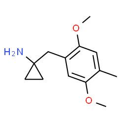 ChemSpider 2D Image | 1-(2,5-Dimethoxy-4-methylbenzyl)cyclopropanamine | C13H19NO2