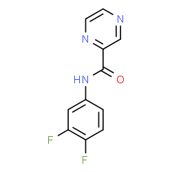 ChemSpider 2D Image | N-(3,4-Difluorophenyl)-2-pyrazinecarboxamide | C11H7F2N3O