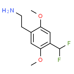 ChemSpider 2D Image | 2-[4-(Difluoromethyl)-2,5-dimethoxyphenyl]ethanamine | C11H15F2NO2
