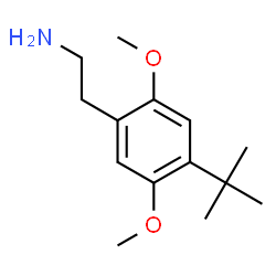 ChemSpider 2D Image | 2-[2,5-Dimethoxy-4-(2-methyl-2-propanyl)phenyl]ethanamine | C14H23NO2