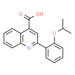 ChemSpider 2D Image | 2-(2-Isopropoxyphenyl)quinoline-4-carboxylic acid | C19H17NO3